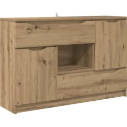 vidaXL Sideboards>Sideboard med låda Artisan Ek 100 x 30 x 65,6 Konstruerat trä