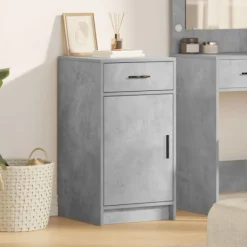 vidaXL Sideboards>Sideboard med låda Betonggrå 40 x 40,5 x 75 cm Konstruerat trä
