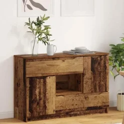vidaXL Sideboards>Sideboard med låda Gammalt trä 100 x 30 x 65,6 Konstruerat trä