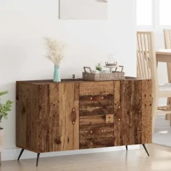 vidaXL Sideboards>Sideboard med låda Gammalt trä 100 x 36 x 60 cm Konstruerat trä