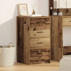 vidaXL Byråer>Sideboard med låda Gammalt trä 40 x 41 x 75 cm Konstruerat trä