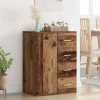 vidaXL Skåp>Sideboard med låda Gammalt trä 59 x 39 x 80 cm Konstruerat trä