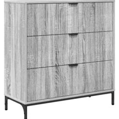 vidaXL Byråer>Sideboard med låda Grå Sonoma 79,5 x 33 x 82 cm Konstruerat trä