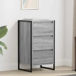 vidaXL Byråer>Sideboard med låda Grå Sonoma 42 x 36 x 75.5 cm Konstruerat trä