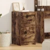 vidaXL Byråer>Sideboard med låda Rökfärgad ek 40 x 41 x 75 cm Konstruerat trä