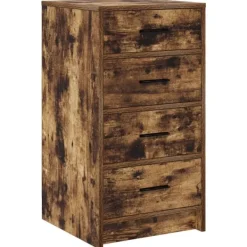 vidaXL Byråer>Sideboard med låda Rökfärgad ek 40 x 41 x 75 cm Konstruerat trä
