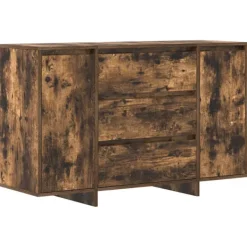 vidaXL Sideboards>Sideboard med låda Rökt ek 120 x 41 x 75 cm Konstruerat trä