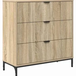 vidaXL Byråer>Sideboard med låda Sonoma-ek 79,5 x 33 x 82 cm Konstruerat trä