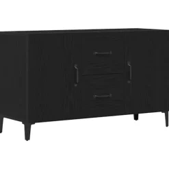 vidaXL Sideboards>Sideboard med låda Svart Ek 100 x 36 x 60 cm Konstruerat trä
