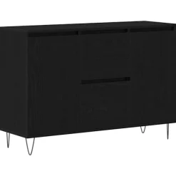 vidaXL Sideboards>Sideboard med låda Svart Ek 101,5 x 35 x 70 cm Konstruerat trä