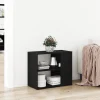 vidaXL Sideboards>Sideboard med låda Svart Ek 60 x 30 x 50 cm Konstruerat trä