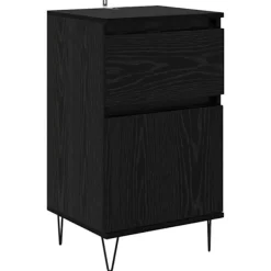 vidaXL Sideboards>Sideboard med låda Svart ek 35 x 40 x 70 cm Konstruerat trä