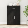 vidaXL Sideboards>Sideboard med låda Svart Ek 60 x 30 x 84 cm Konstruerat trä