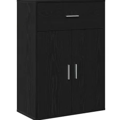 vidaXL Sideboards>Sideboard med låda Svart Ek 60 x 30 x 84 cm Konstruerat trä