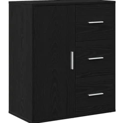 vidaXL Sideboards>Sideboard med låda Svart Ek 60 x 31 x 70 cm Konstruerat trä