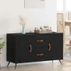 vidaXL Sideboards>Sideboard med låda Svart Ek 100 x 36 x 60 cm Konstruerat trä