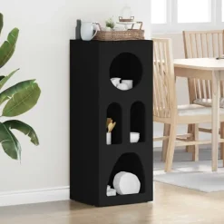 vidaXL Sideboards>Sideboard Svart 40 x 35 x 100.5 cm Konstruerat trä