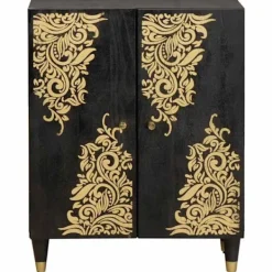 vidaXL Skåp>Sideboard Svart 60 x 33 x 75 cm Massivt mangoträ