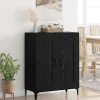 vidaXL Sideboards>Sideboard Svart Ek 69,5 x 34 x 90 cm Konstruerat trä