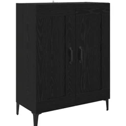 vidaXL Sideboards>Sideboard Svart Ek 69,5 x 34 x 90 cm Konstruerat trä