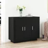 vidaXL Sideboards>Sideboard Svart Ek 92 x 35 x 75 cm Konstruerat trä