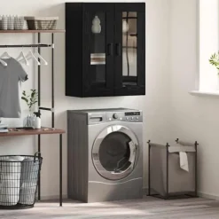 vidaXL Sideboards>Sideboard Svart Ek 69,5 x 34 x 90 cm Konstruerat trä