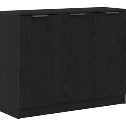 vidaXL Sideboards>Sideboard Svart Ek 90,5 x 30 x 70 cm Konstruerat trä