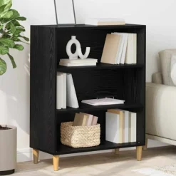 vidaXL Sideboards>Sideboard Svart Ek 69,5 x 32,5 x 90 cm Konstruerat trä