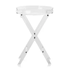 DUOKU Småbord>Sido bord - - JYFT-001R - Akryl - Fällbart X-ben - 40 cm bredd