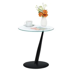 B2X Småbord>Sidobord i svart glas