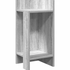 vidaXL Hyllor>Sidobord med hylla grå sonoma 25,5x27x60 cm