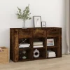 vidaXL Byråer>Sidobord rökfärgad ek 100x30x59,5 cm konstruerat trä