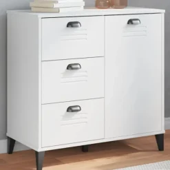 vidaXL Byråer>Sidobord VIKEN vit 80x40x80 cm konstruerat trä