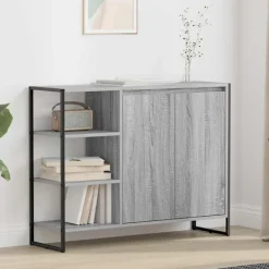 vidaXL Sideboards>Sidokabinett Grå Sonoma 96.5 x 30 x 75 cm Konstruerat trä