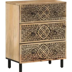 vidaXL Sideboards>Sidoskåp 2 st 60x33x75 cm massivt mangoträ