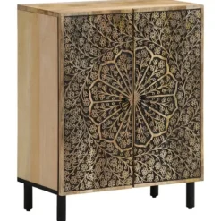 vidaXL Skåp>Sidoskåp 60x33x75 cm massivt mangoträ