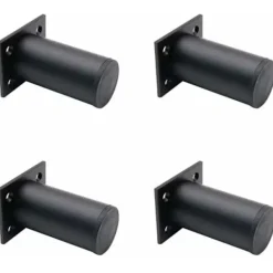 Tv-Bänkar>(Silver) 4 Matte möbelben, 80mm aluminium, TV-bordsben,