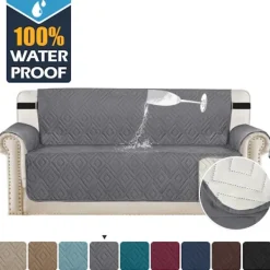 Soffor>1/2/3/4-sits Vattentätt Sofföverdrag för Vardagsrum Slitstarkt Möbelskydd för Hundar, Husdjur och Barn Halkfritt Soffskydd Möbelskydd