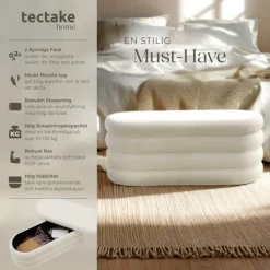 tectake Kistor & Koffertar>Sittbänk med generöst förvaringsutrymme Altu