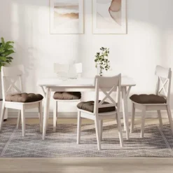 vidaXL Matgrupper>Sittkuddar 4 pcs Brun 40 x 40 x 12 cm tyg