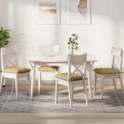 vidaXL Matgrupper>Sittkuddar 4 pcs Grågrön 40 x 40 x 6 cm Kordread tyg