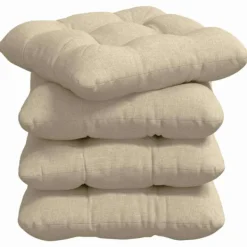 vidaXL Matgrupper>Sittkuddar 4 pcs Kräm 45 x 45 x 12 cm tyg