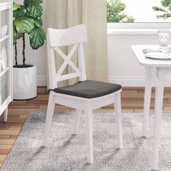 vidaXL Matgrupper>Sittkuddar 4 pcs Ljusgrå 40 x 40 x 3 cm Kordread tyg
