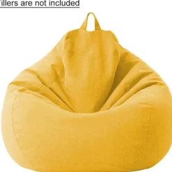 Sittsäckar>Sittpufföverdrag i bomull och linne - 100x120 cm - Dragkedja