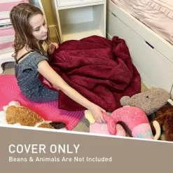 Sittsäckar>Sittpufföverdrag (utan fyllning) för barn och vuxna, förvaringsbar bönpåse i tvättbar mjuk premium manchestertyg 90*110CM