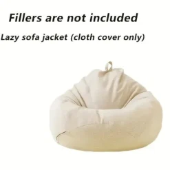 Sittsäckar>Sittsäcksöverdrag, linneklädsel. Perfekt för picknick och trädgårdsavkoppling | Utemöbel | Utrymmesbesparande för läshörnor. Utan innerfoder