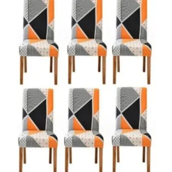 MTOWSUC Stolar>Sittskydd 6 delar Sittskydd för Matbord för en Universell Passform Mycket Lätt att Rengöra och Hållbar E