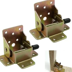 GeekAtmosphere Småbord>Självlåsande fällbara konsoler bordsänglåsning fällbara ben - 2 st med lås, fällbart bordsfäste, fällbart fäste för bordsben och bänkar