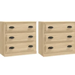 vidaXL Sideboards>Skänk 2 delar Sonoma ek konstruerat trä