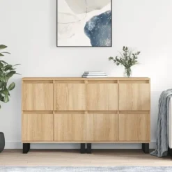vidaXL Sideboards>Skänk 2 delar Sonoma ek konstruerat trä